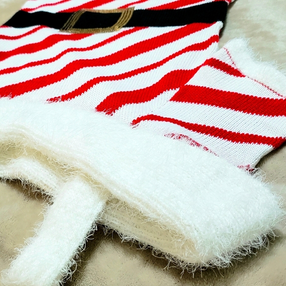 Christmas Candycane Red and White Sweater Dress - Picture 2 of 3